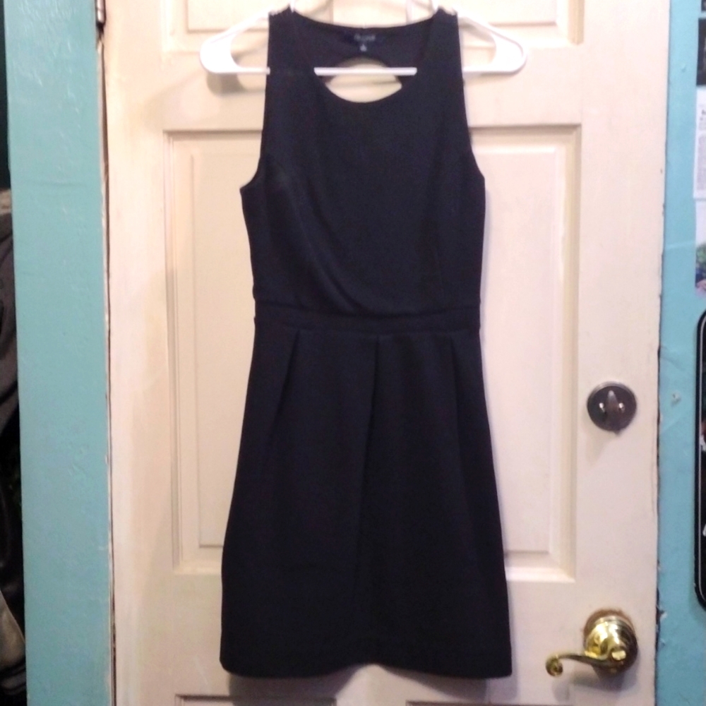 Women's Black Ribbed Cutout Dress Size 2